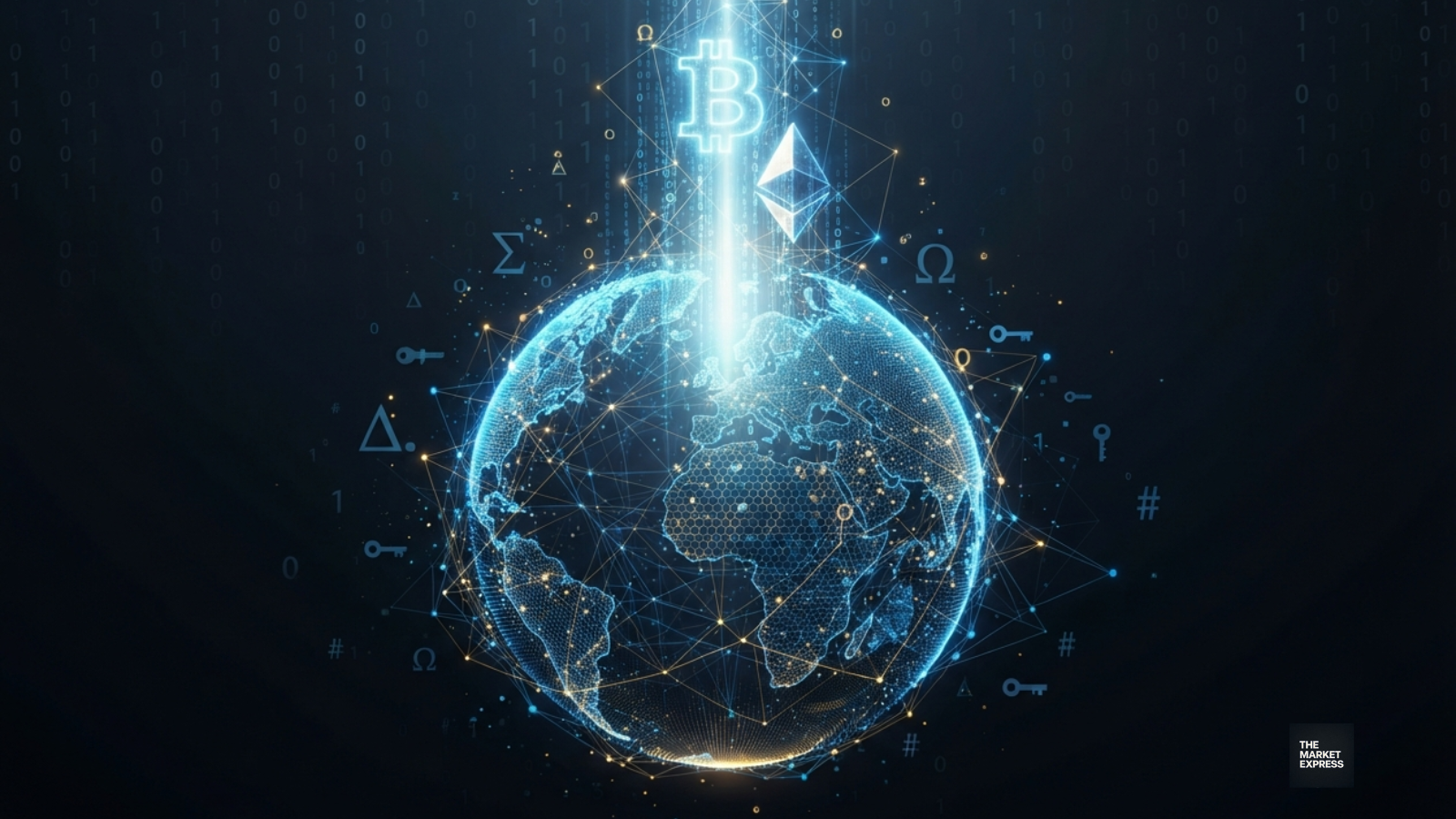 What is cryptocurrency - blockchain technology illustration