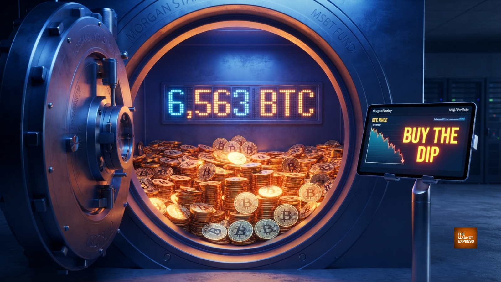 Morgan Stanley Bitcoin ETF MSBT holdings crossing 6,500 BTC milestone after 15 million dollar dip purchase.